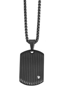 Adelia´s ADELIA ́S Damen Kette mit Anhänger "Neuheit 2025 - Damen Edelstahl Halskette mit Anhänger", unbekannt, Edelstahl, schwarz, Edelstahl, Halsketten