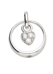 Adelia´s ADELIA ́S Damen Ketten-Anhänger "Damen 925 Silber Anhänger Herz mit Zirkonia Ø 11,6 mm", Silber 925 (Sterlingsilber), silber, Silber 925