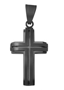 Adelia´s ADELIA ́S Damen Ketten-Anhänger "Neuheit 2025 - stylischer Kreuz Anhänger aus Edelstahl", Edelstahl, blau, Edelstahl, Schmuckanhänger