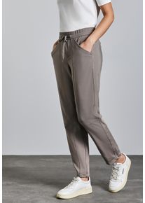 Street One Damen Stoffhose, braun, casual, Gr. 44, unifarben, Stoff, 82% Polyester, 18% Elasthan, Hosen, im elastischen Materialmix