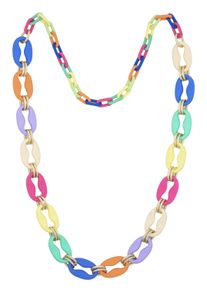 Damen Lange Kette "Candy Loop", bunt, Basic, Collezione Alessandro, PTFE-Kunststoff, Halsketten, bunte Gliederkette