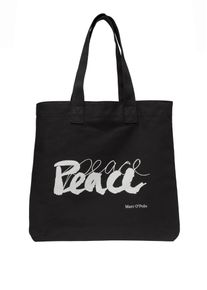 Marc O'Polo MARC O'POLO Damen Shopper "aus Bio-Baumwolle"schwarz, peace, Baumwolle, unifarben, Taschen