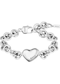 BOSS Damen Armkette "HONEY LOVE, Herz, 1580638, 1580639", Edelstahl, silber, Edelstahl, Armbänder