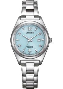 Citizen Damen Solaruhr, silber, Armbanduhren, Armbanduhr, Damenuhr, Titan, Datum, Saphirglas
