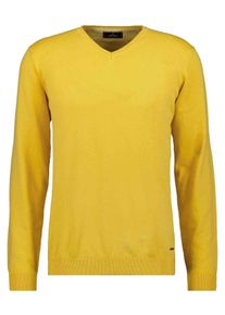 Ragman Herren V-Ausschnitt-Pullover, gelb, casual, Gr. M, 95% Baumwolle 5% Cashmere, Pullover