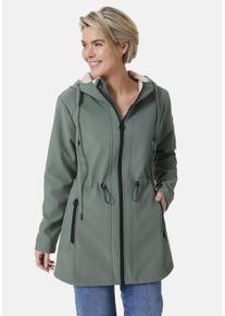STOOKER WOMEN Damen Softshelljacke "JASMIN Outdoor Jacke", grün, casual, Gr. S, Stoff, 100% Polyester, Jacken, Outdoor Jacke JASMIN Mit Kapuze Mit