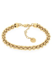 Tommy Hilfiger Damen Armband "Schmuck Edelstahl Armschmuck Ankerkette INTERTWINE CIRCLES", Edelstahl, gold, Edelstahl, Armbänder