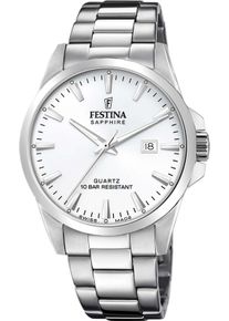 Festina Damen Quarzuhr "Swiss Made Collection", silber, Armbanduhren, Armbanduhr, Herrenuhr, Damenuhr, Swiss Made, Lederarmband, Datum