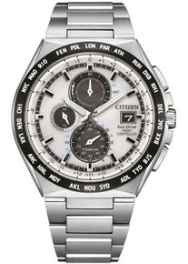 Citizen Herren Funkchronograph, silber, Armbanduhren, Armbanduhr, Solar, Herrenuhr, analog, Perpetual Kalender