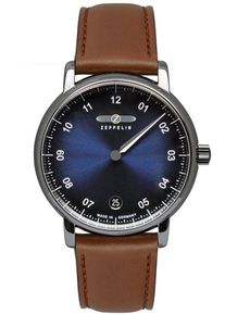 Zeppelin Damen Quarzuhr "Monotimer Lady", braun, Armbanduhren, Armbanduhr, Damen, Einzeigeruhr, Datum, Lederarmband, Made in Germany