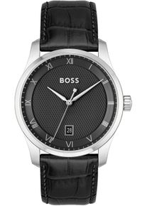 BOSS Herren Quarzuhr "PRINCIPLE", schwarz, Armbanduhren, Herrenuhr, Armbanduhr, Datum, Edelstahlarmband