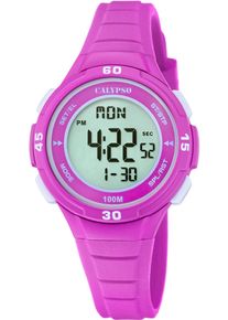 Calypso Watches Kinder Chronograph "Junior Collection", lila, Armbanduhren, Quarzuhr, Kinderuhr, Datum, digital, Stoppfunktion, ideal als Geschenk