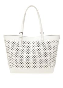 Marc O'Polo MARC O'POLO Damen Shopper "mit herausnehmbarer Innenpouch", weiß, Leder, unifarben, Taschen