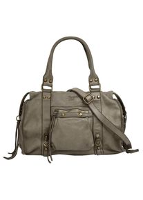 Samantha Look Damen Shopper, beige, Leder, vintage, Taschen, echt Leder, Made in Italy