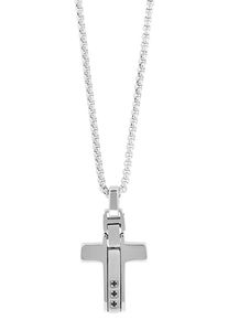 Adelia´s ADELIA ́S Herren Kette mit Anhänger, unbekannt, Edelstahlsilber, kreuz, Edelstahl, Halsketten