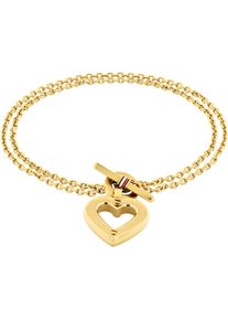 Tommy Hilfiger Damen Armkette "TOGGLE HEART, Herz, 2780969, 2780970", Edelstahl, bunt, Edelstahl, Armbänder, mit Emaille
