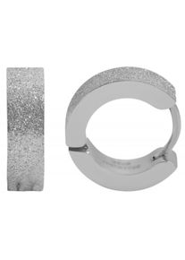 Adelia´s ADELIA ́S Damen Paar Creolen "Neuheit 2025 - Damen Creolen aus mattem Edelstahl Ø 9 mm", Damen, Edelstahl, silber, Edelstahl, Ohrringe