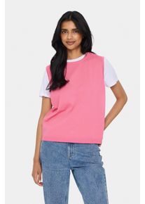 Saint Tropez Damen Pullunder "MilaSZ Vest", rosa, modisch, Gr. XS, unifarben, Strick, Obermaterial: 80% Viskose, 20% Polyacryl, Pullover