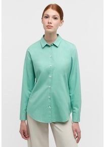 Eterna Damen Hemdbluse "REGULAR FIT", grün, modisch, Gr. 44, 70% cotton, 30% Lyocell, Blusen, EASY IRON (bügelleicht)