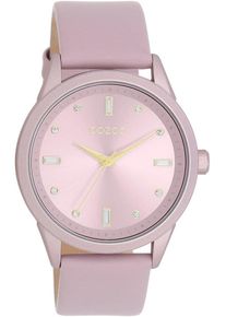 Oozoo Damen Quarzuhr, lila, Armbanduhren, Armbanduhr, Damenuhr, Edelstahlarmband, mit Zirkonia-Steinen (synth.)