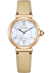 Citizen Damen Solaruhr, gold, Armbanduhren, Armbanduhr, Damenuhr, Edelstahlarmband, Saphirglas