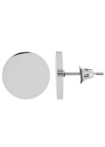 Adelia´s ADELIA ́S Damen Paar Ohrhänger "Neuheit 2025 - Unisex Ohrstecker aus Edelstahl Ø 12 mm", Unisex, Edelstahl, silber, Edelstahl, Ohrringe