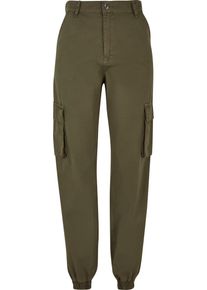 DEF Damen Stoffhose "DEF Damen Aya Cargopants", grün, Gr. XS, unifarben, 100% Baumwolle, Hosen