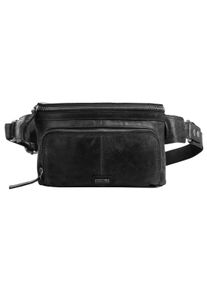 SPIKES & SPARROW Damen Gürteltasche, SPIKES & SPARROW, schwarz, Leder, gepflegt, Taschen, echt Leder