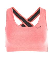 WINSHAPE Damen Sport-Bustier "WVR4", rot, Gr. XS, Obermaterial:u00a048% Baumwolle, 48% Polyester, 4% Elasthan, BHs, mit offenem „Drop Back Design“