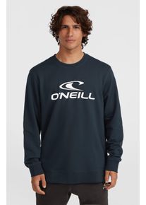 O`Neill O'NEILL Herren Sweatshirt "O'NEILL LOGO CREW", blau, sportlich, Gr. S, unifarben mit Farbeinsatz, Sweatware, Obermaterial: 60% Baumwolle, 40%