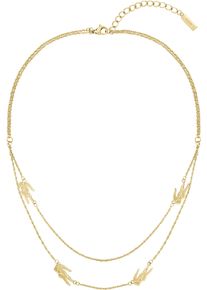 Lacoste Damen Gliederkette "CROCODILE, 2040468, 2040469", Edelstahl, L: 40,5cm B: 2mm, gold, Edelstahl, B:2mm, Halsketten