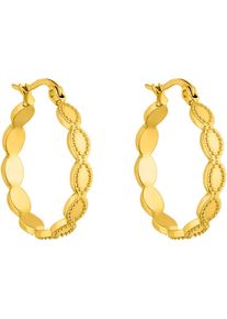 PURELEI Damen Paar Creolen "Schmuck Geschenk Koko Ohrringe, 22482-Earring-Koko", Edelstahl, gold, Edelstahl, Ohrringe