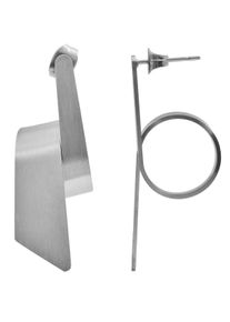 Adelia´s ADELIA ́S Damen Paar Ohrhänger "Neuheit 2025 - Damen Ohrstecker aus mattem Edelstahl", Damen, Edelstahl, silber, Edelstahl, Ohrringe