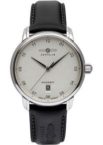 Zeppelin Herren Automatikuhr "New Captain ́s Line", schwarz, Armbanduhren, Mechanische Uhr, Armbanduhr, Herrenuhr, Datum, Made in Germany