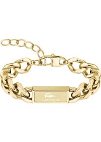Lacoste Herren Panzerarmband "BACKHAND, 2040439, 2040440, 2040441", Edelstahl, gold, Edelstahl, Armbänder