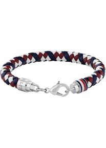 Tommy Hilfiger Herren Lederarmband "TYSON, 2790632, 2790633, 2790634", Leder-Edelstahl, bunt, Leder, Edelstahl, Armbänder, mit Emaille