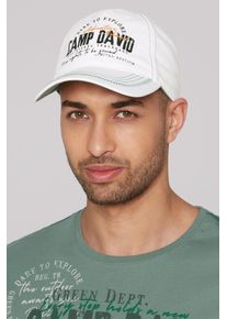 CAMP DAVID Damen Baseball Cap, weiß, casual, bedruckt, bestickt, Baumwolle, Caps, mit Belüftungslöcher