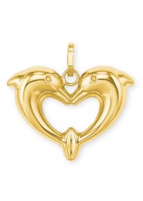 Amor Damen Ketten-Anhänger "Delfin, 9979431", Gelbgold 585, 0,71 g, gold, Gelbgold 585, Schmuckanhänger