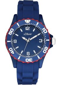 s.Oliver Kinder Quarzuhr, blau, Armbanduhren, Armbanduhr, Kinderuhr, analog, Silikonarmband, Geschenkidee