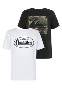 Quiksilver Kinder T-Shirt "ARCHICAMO PACK SHORT SLEEVE TEE YOUTH - für Kinder", schwarz-weiß, sportlich, Gr. 16, Obermaterial: 100% Baumwolle, Shirts