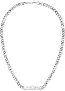 Lacoste Herren Panzerkette "SCRIPT, 2040474, 2040475", Edelstahl, L: 56cm B: 7mm, silber, Edelstahl, B:7mm, Halsketten