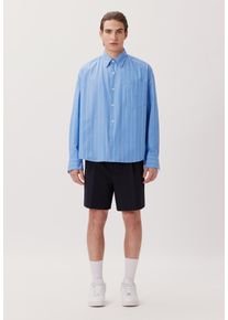 Herren Businesshemd "Studio", blau, Gr. L, STUDIO SEIDENSTICKER, gestreift, 100% Baumwolle, Hemden, Oversized Langarm Kentkragen Streifen