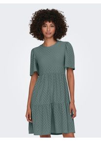 Jacqueline de Yong JDY Damen Minikleid "JDYCARLA CATHINKA S/S DRESS JRS NOOS", grün, modisch, Gr. L, unifarben, Jersey, Obermaterial: 95% Polyester, 5% Elasthan, Kleider