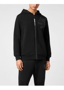 Plein Sport Herren Kapuzensweatjacke "Sweatjacke mit Kapuze"5002, camou, schwarz, Gr. XXL, Obermaterial: 88% Baumwolle, 12% Polyester, Sweatjacken