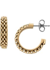 Skagen Damen Paar Creolen "Schmuck Geschenk Edelstahl Ohrringe Merete, SKJ1858710", Edelstahl, gold, Edelstahl, Ohrringe