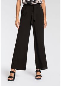 Laura Scott Damen Webhose, schwarz, feminin, Gr. 40, clean, Web, Obermaterial: 100% Viskose, Hosen, mit Gummizug an der Taille