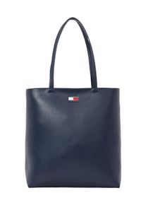 Tommy Jeans Damen Tragetasche "TJW ESS MUST TOTE", blau, Lederimitat, Taschen, Henkeltasche, Umhängetasche, Shopper mit farbiger Logoflagge