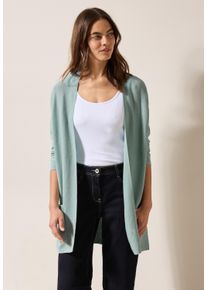 Cecil Damen Cardigancool salvia grün, casual, Gr. L, unifarben, Strick, Obermaterial: 50% Baumwolle, 50% Polyacryl, Strickjacken, mit Taschen