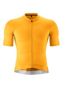 Gonso Herren Radtrikot "Road Jersey M", gold, Gr. XXL, 84% Polyester, 16% Elasthan, Trikots, Herren Fahrradtrikot kurzarm, Full-Zip Trikot,