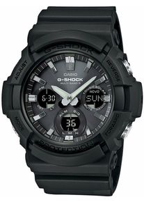 Casio G-SHOCK Herren Funkchronograph, schwarz, Armbanduhren, Quarzuhr,Armbanduhr,Herrenuhr,Weltzeit, bis 20bar wasserd.Resinarmband
